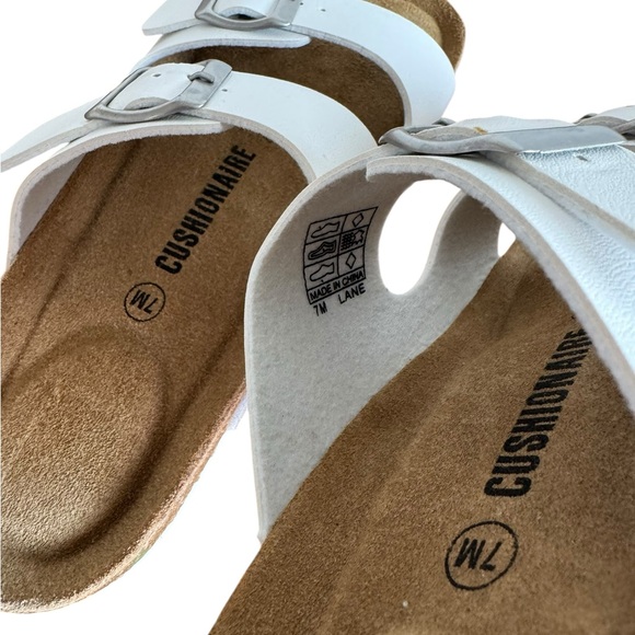 Cushionaire Lane Cork Footbed White Sandals Birkenstock Style Women’s 7 - Picture 6 of 11